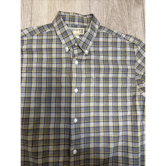 DULUTH Trading Co Men’s BLUE GRAY Stripe Long sleeve Shirt Size L - Picture 4 of 12